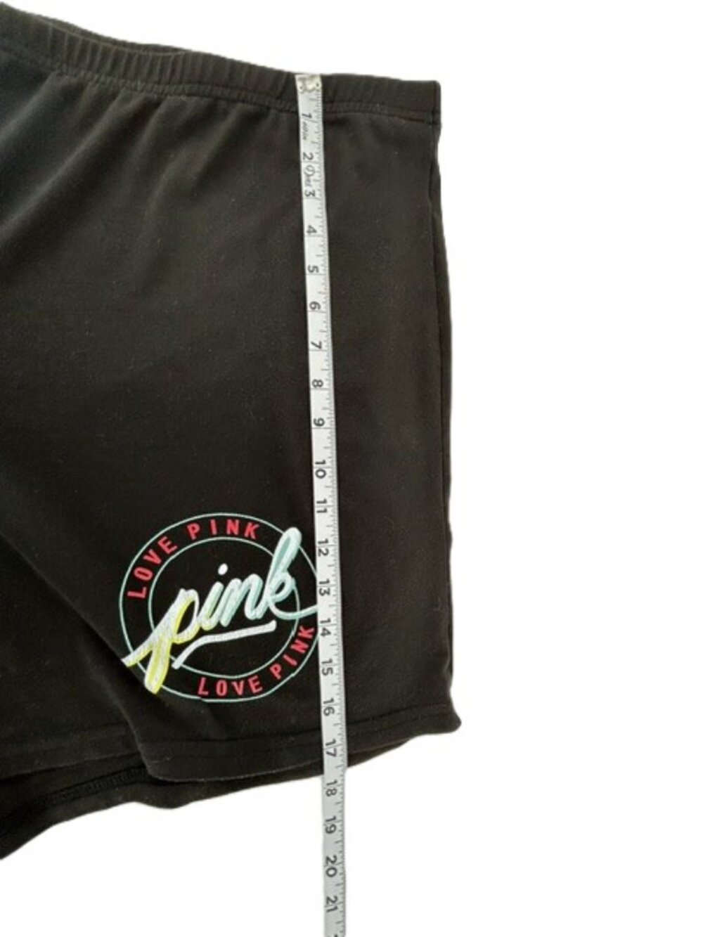 Love Pink Pajama Set Size 7XL Black Logo Oversized SS Top Shorts - Picture 3 of 7